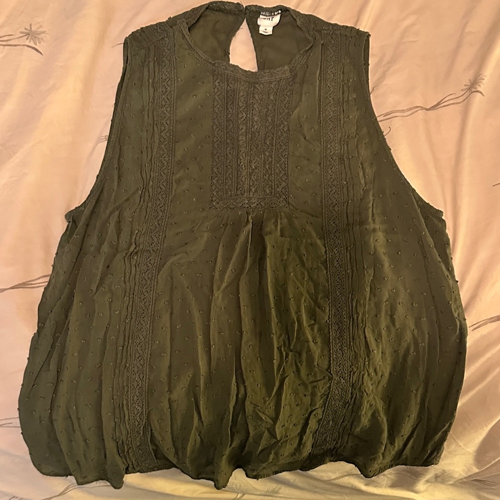 GAP Dark Green Sleeveless Blouse